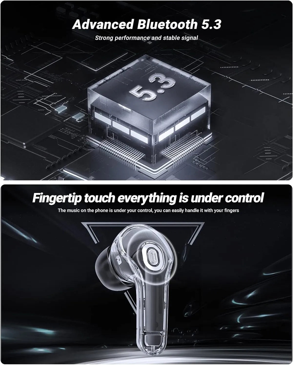 T8 Crystal Wireless Earphones