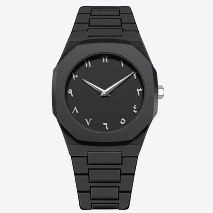 Arabic Aura Black Watch for Men