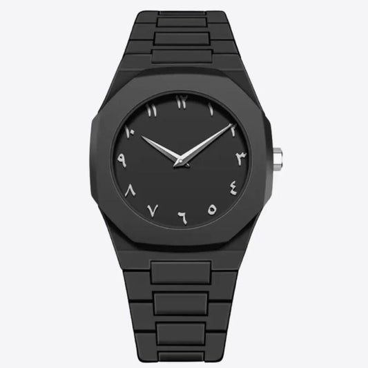 Arabic Aura Black Watch for Men
